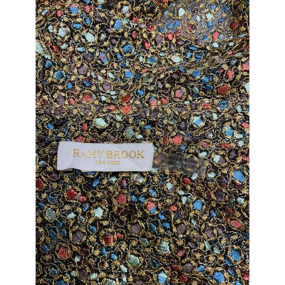 Ramy Brook 'Tien' Brown Button Down Long Sleeve Top Size L - Picture 4 of 5